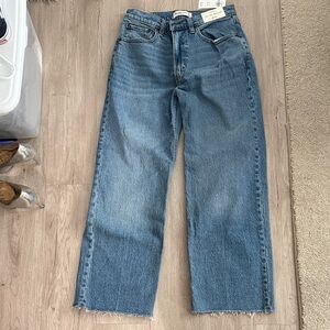 Abercrombie & Fitch Blue Straight Leg Jeans